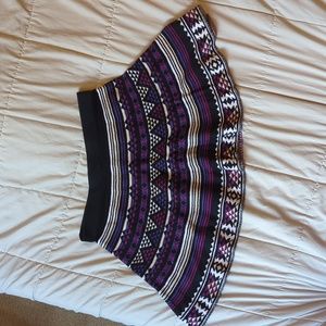 Forever 21 Tribal Print Cotton Mini Skirt Winter